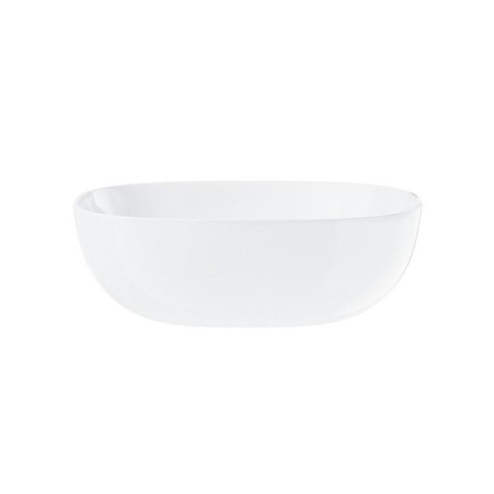 Umywalka kwadratowa nablatowa  Corsan 420x420x145mm, z korkiem klik-klak złotym, biała