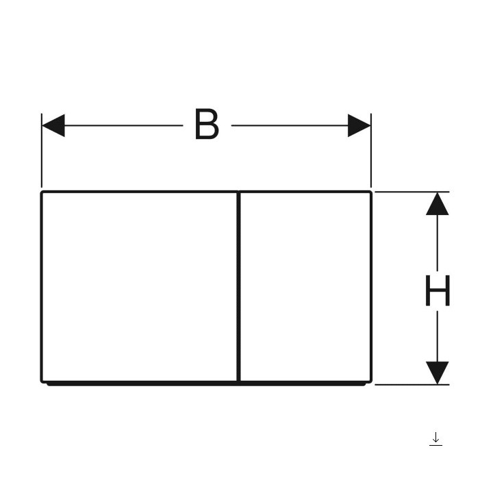 Przycisk uruchamiający Geberit Sigma70 przedni - czarna stal nierdzewna