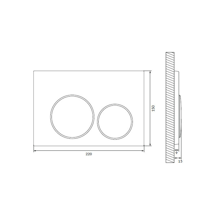 Przycisk spłukujący Cersanit Enter II , chrom błyszczący