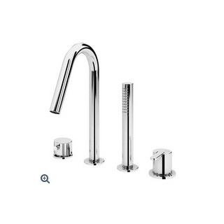 Bruma Imperial Bateria umywalkowa z korkiem Naścienna wylewka 230mm złoty