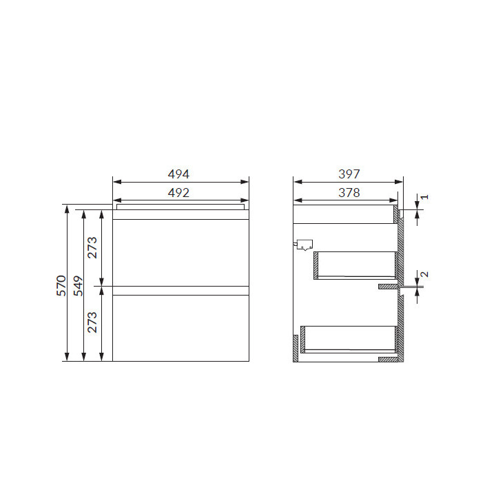 Szafka podumywalkowa Cersanit Moduo  40, antracyt