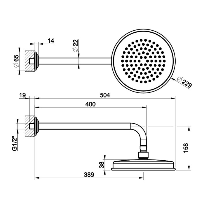 Termostatyczna bateria natryskowa Gessi Venti20, 6-otworowa, podtynkowa, 5 jednoczesnych wyjść wody, chrom