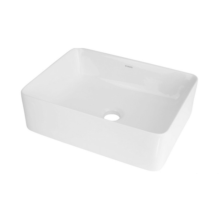 Umywalka nablatowa Deante Correo, 60x40cm, bez przelewu, antracyt metalik