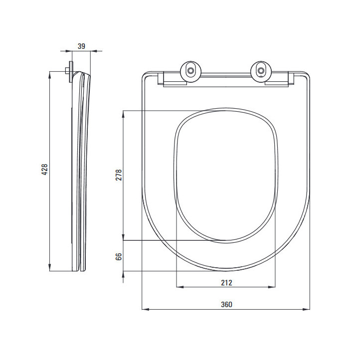 Miska WC z funkcją bidetu Deante Peonia Zero, 51x36cm, wisząca, bezkołnierzowa, z baterią mieszaczową, bialy