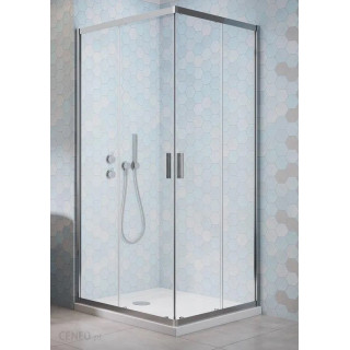 Kabina Radaway Alienta D 800x1000 mm prostokątna z drzwiami dwuczęściowymi, szkło przejrzyste, chrom