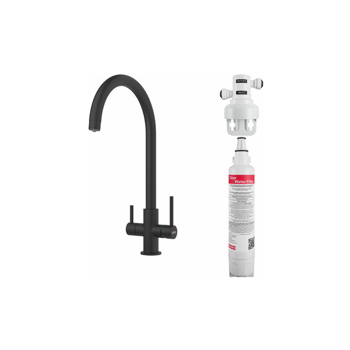 Bateria kuchenna  do wody filtrowanej Franke Lina clear water  , wysokość 272mm, obrotowa wylewka,  chrom