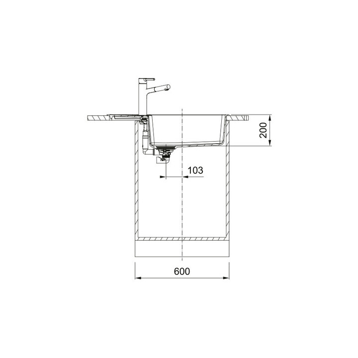 Zlewozmywak wbudowywany, Franke Centro CNG 611-78 XL - czarny mat