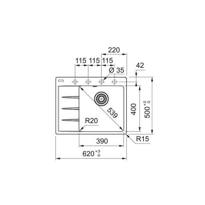 Zlewozmywak Franke Centro CNG 611-62, onyx