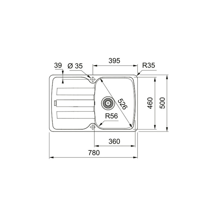 Zlewozmywak wbudowywany, Franke Antea AZG 611-78,  biały polarny