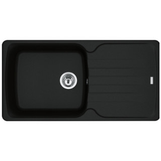 Zlewozmywak wbudowywany, Franke Antea AZG 611-86,czarny odpływ, czarny mat