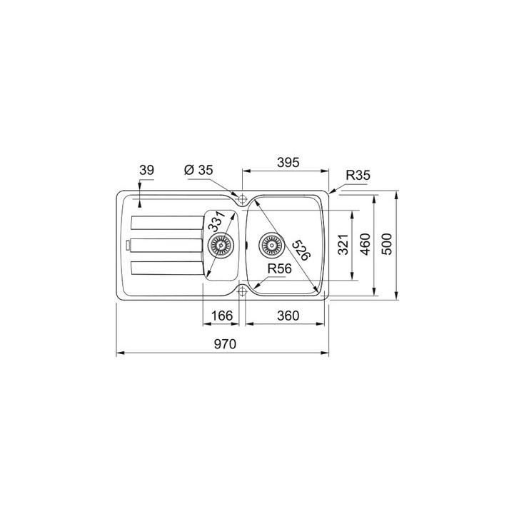 Zlewozmywak wbudowywany, Franke Antea AZG 651-97 , onyx