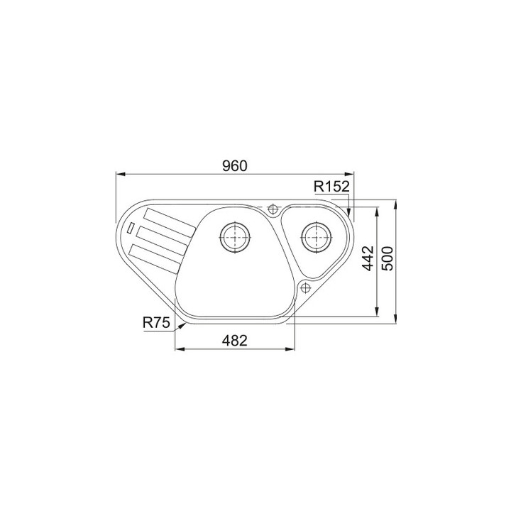 Zlewozmywak wbudowywany, Franke Antea AZG 661-E , biały polarny