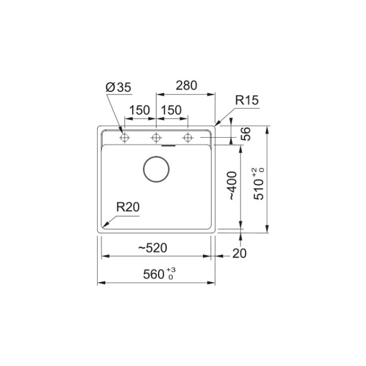 Zlewozmywak wbudowywany, Franke Maris MRG 610-37 ,czarny odpływ, czarny mat
