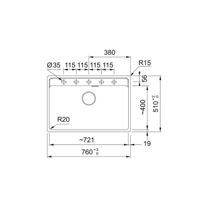 Zlewozmywak wbudowywany, Franke Maris MRG 610-72 ,czarny odpływ,czarny mat