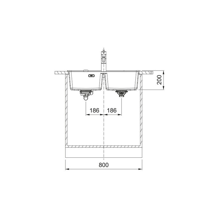 Zlewozmywak wbudowywany, Franke Maris MRG 620-35-35 , czarny mat