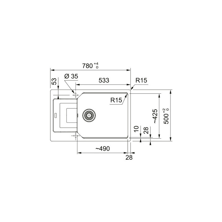 Zlewozmywak wbudowywany, Franke Urban UBG 611-78 XL , czarny mat