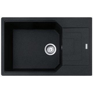 Zlewozmywak wbudowywany, Franke Urban UBG 611-78 XL , czarny odpływ, czarny mat
