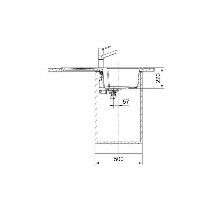 Zlewozmywak wbudowywany, Franke Urban UBG 611-86  , onyx