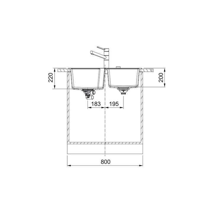Zlewozmywak wbudowywany, Franke Urban UBG 611-100 XL , onyx