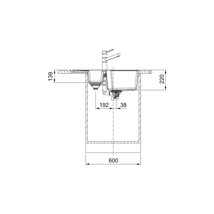 Zlewozmywak wbudowywany, Franke Urban UBG 651-78  ,czarny mat