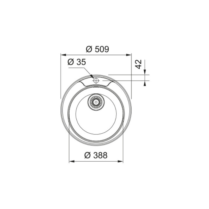 Zlewozmywak Franke Onda OLL 611-79 , jednokomorowy,stal szlachetna gładka