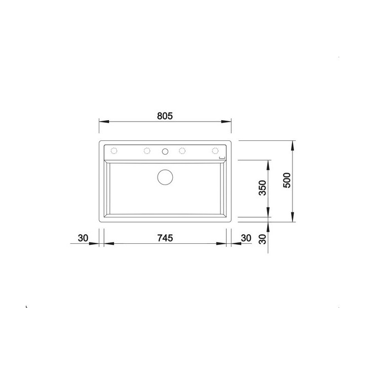  zlewozmywak granitowy do zabudowy Blanco Etagon 8  78x51cm, z automatycznym korkiem,biały