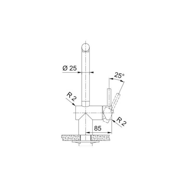 Bateria kuchena Franke Atlas Neo pull-out, wysokość 297mm, wyciągana wylewka, antracyt