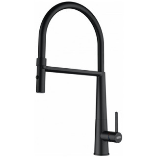 Bateria kuchena Franke Icon pull-out spray, wysokość 355mm, czarny mat