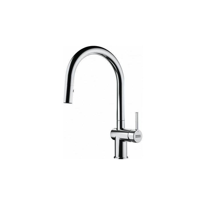 Bateria z ruchomą wylewką Franke Tango Neo pull-out , wysokość 275mm, wylewka wyciągana, stal szlachetna