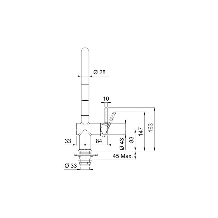 Bateria z ruchomą wylewką Franke Active J pull-out spray , wysokość 388mm, wylewka wyciągana, chrom