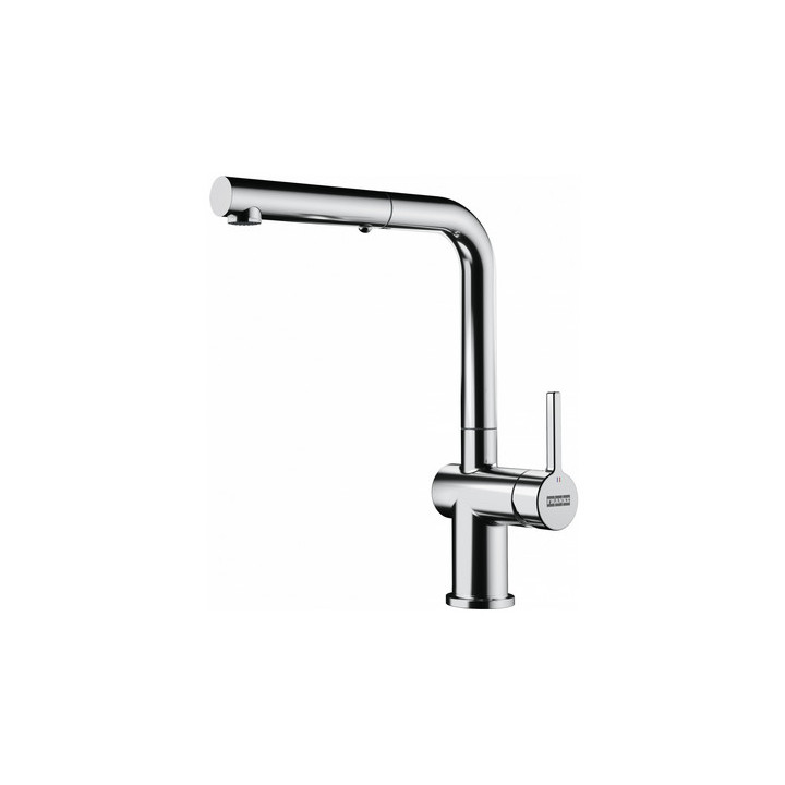 Bateria z ruchomą wylewką Franke Active L Twist pull-out spray , wysokość 312mm, wylewka wyciągana, czarny mat