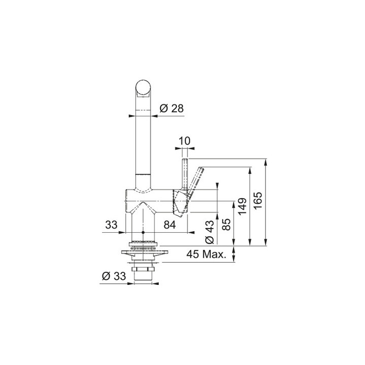 Bateria z ruchomą wylewką Franke Active L Twist pull-out spray , wysokość 312mm, wylewka wyciągana, czarny mat