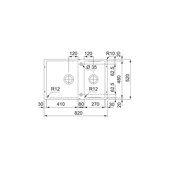 Zlewozmywak z Fragranitu Franke KANON 160-46-21, czarny mat