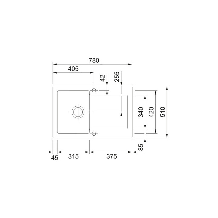 Zlewozmywak Franke Maris MRK 611-62, czarny mat