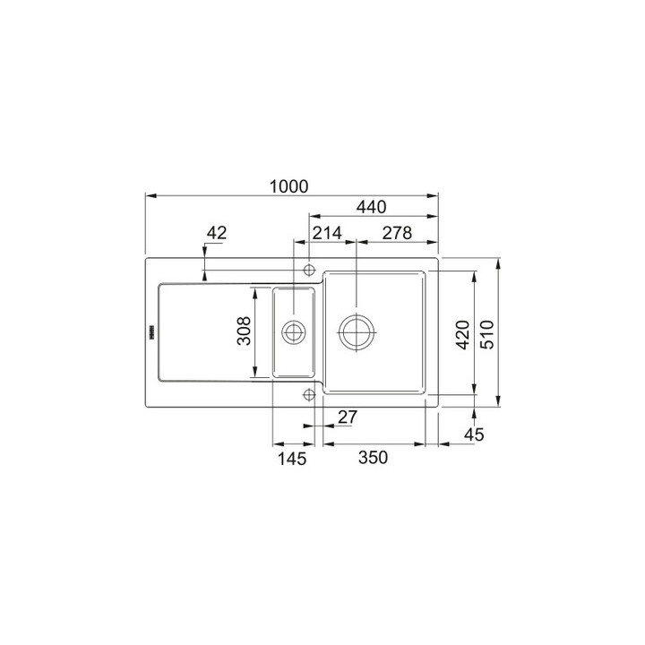 Zlewozmywak Franke Maris MRK 611-78, czarny mat