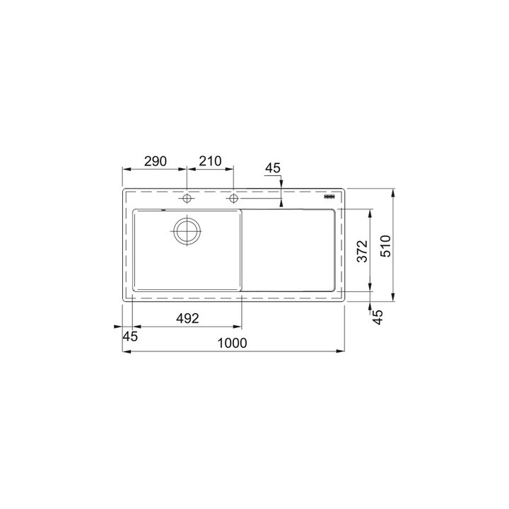 Zlewozmywak Franke Mythos MTK 651-100, ociekacz z lewej strony, czarny mat