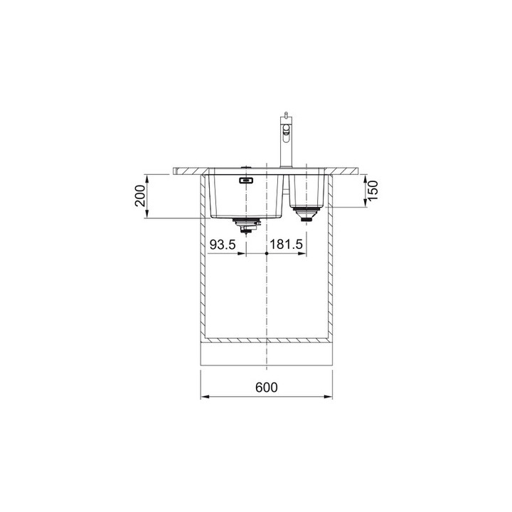 Zlewozmywak Franke Mythos MYX 160-34-16, mała komora z lewej strony, stal szlachetna