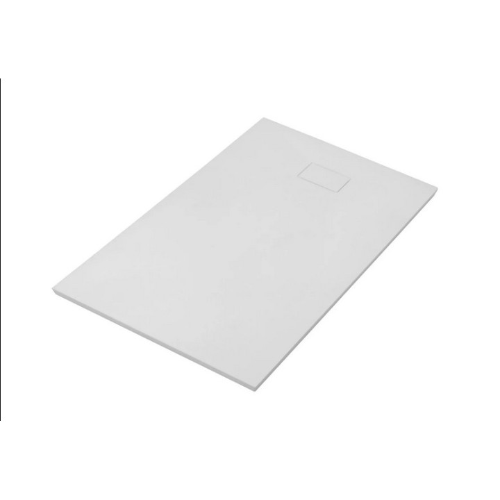 Brodzik asymentryczny Besco Saturn, 100x80cm, lewy, zintegrowana obudowa, akrylowy, biały