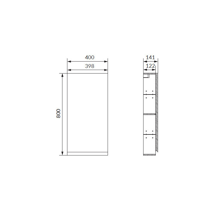 Słupek Cersanit moduo 40, antracytowy