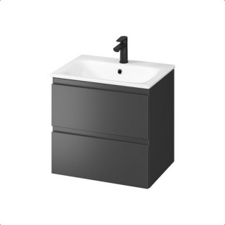Szafka wisząca z umywalką Cersanit Set B899 Moduo 50, antracytowy