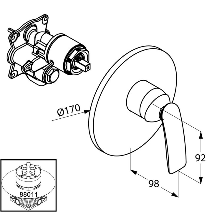 Podtynkowa bateria natryskowa Kludi Balance- sanitbuy.pl