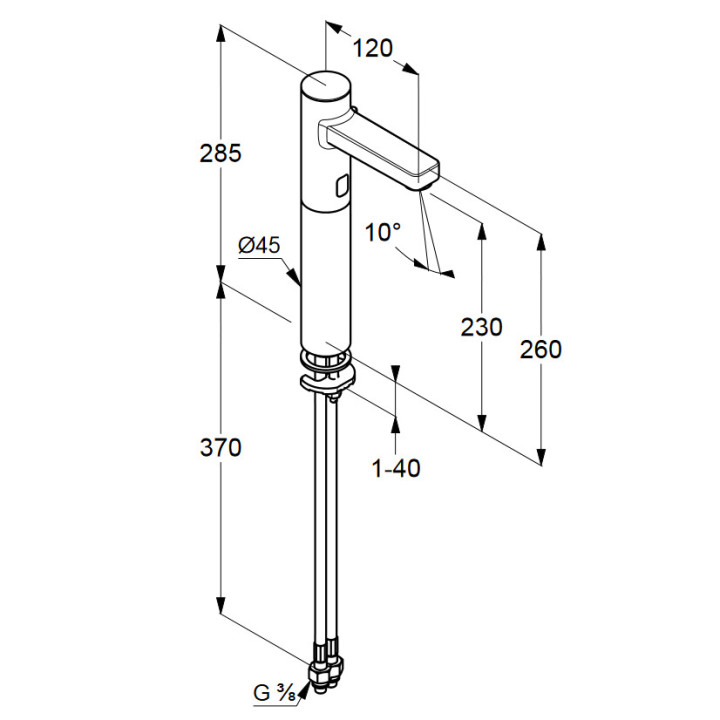 Podtynkowa bateria natryskowa, KLUDI ZENTA SL - Chrom