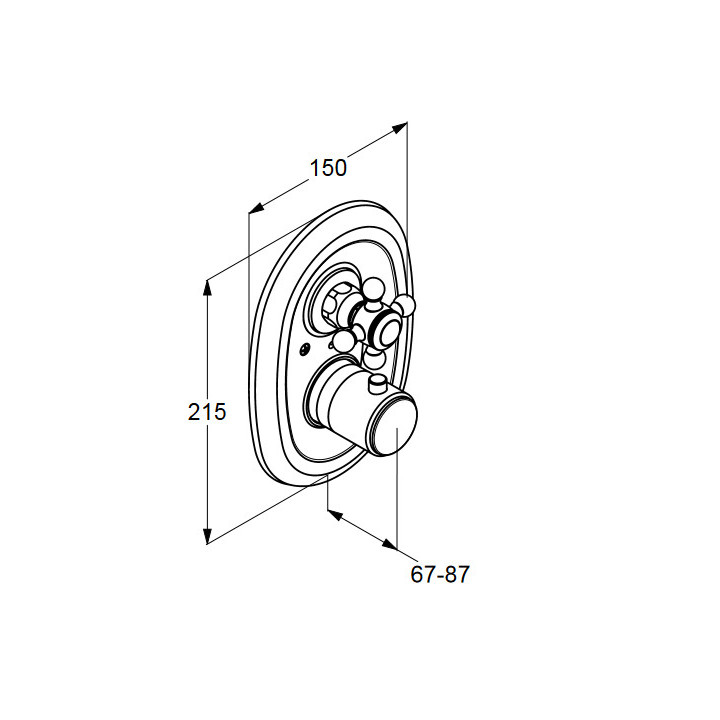 Bateria wannowo-natryskowa termostatyczna podtynkowa Kludi Adlon- sanitbuy.pl