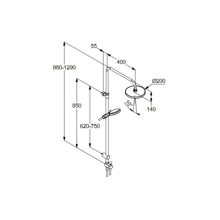 Zestaw natryskowy Kludi Freshline Dual Shower System