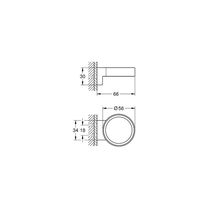 Uchwyt na dozownik do mydła  Grohe Selection, brushed warm sunset