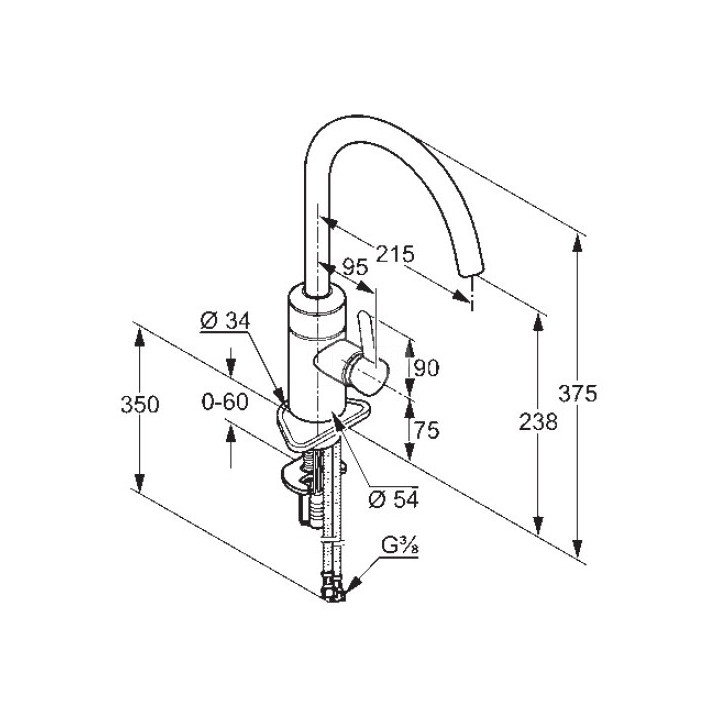 Elektroniczna bateria kuchenna jednouchwytowa Kludi E-go- sanitbuy.pl