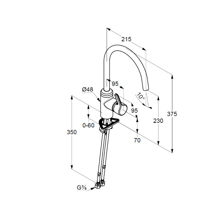 Jednouchwytowa bateria kuchenna DN 10 Kludi Bingo Star- sanitbuy.pl