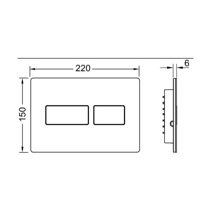 Przycisk spłukujący do WC TECEsolid, spłukiwanie dwoma ilościami wody - mosiądz szczotkowany