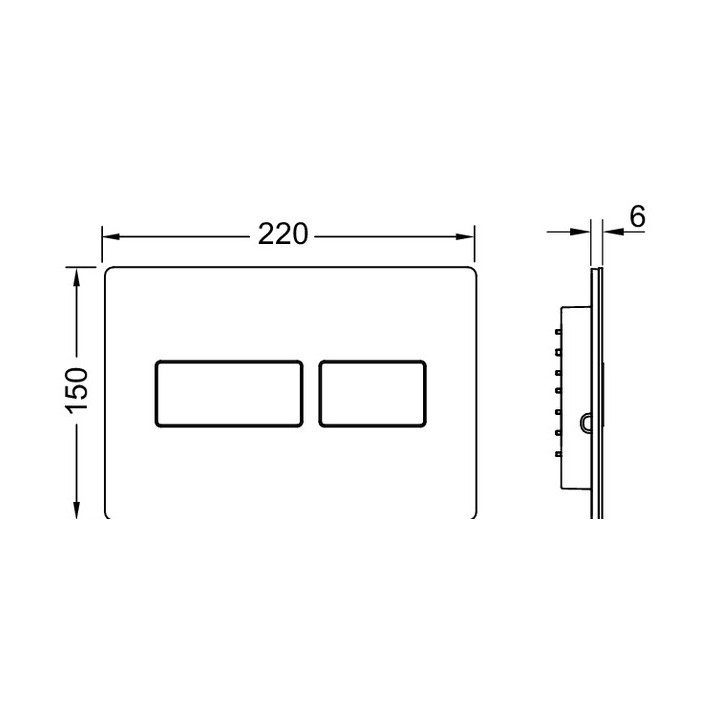 Przycisk spłukujący do WC TECEsolid, spłukiwanie dwoma ilościami wody - mosiądz szczotkowany