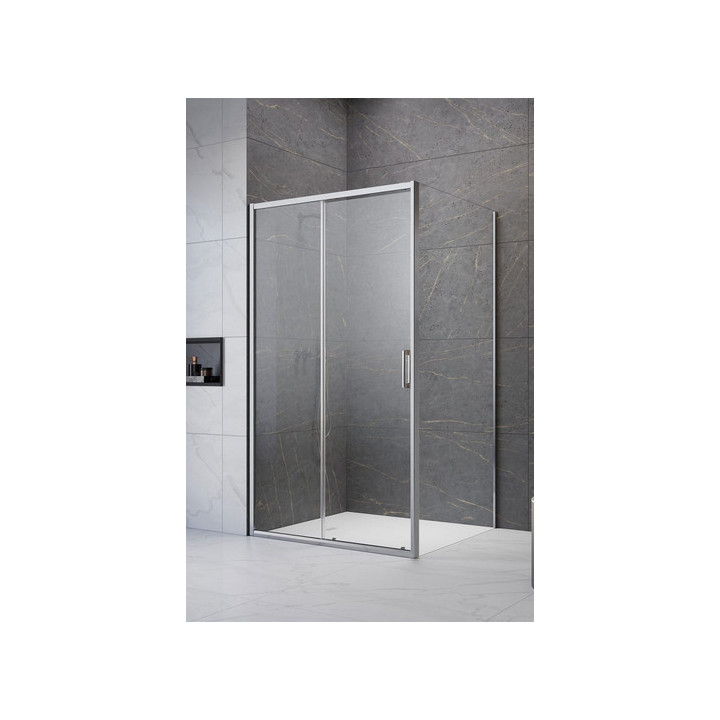 Drzwi Radaway Fuenta New KDJ B 90 cm, LEWE, chrom, szkło przeźroczyste EasyClean